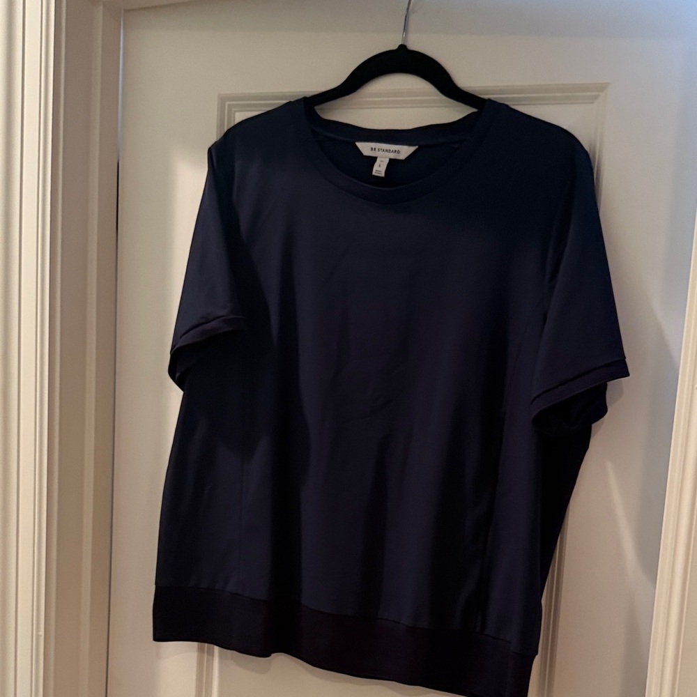 Banana Republic Navy Blue Women's Short Sleeve Tee